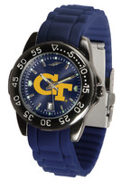 Georgia Tech Yellow Jackets Fantom AC Gunmetal Sport AnoChrome Watch - Red Silicone Band