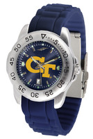 Georgia Tech Yellow Jackets Sport ACAnoChrome Watch - Red Silicone Band