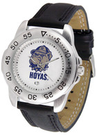 Georgetown Hoyas Sport Leather Watch White Dial (Men's or Women's)