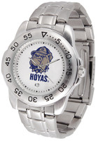 Georgetown Hoyas Sport Stainless Steel Watch White Dial (Men's or Women's)