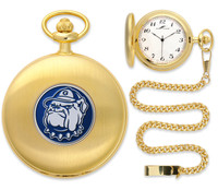 Georgetown Hoyas Gold Pocket Watch w/Chain