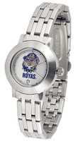 Georgetown Hoyas Ladies Silver Stainless Steel Dynasty Watch - White Dial