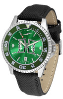 Hawaii Warriors Competitor Leather AnoChrome Leather Watch - Red Dial w/Colored Bezel (Men's or Women's)
