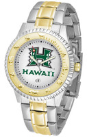 Hawaii Warriors Competitor 2-Tone 23k Gold Stainless Steel Watch - White Dial (Men's or Women's)