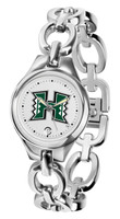 Hawaii Warriors Ladies Silver Eclipse Link Watch - White Dial
