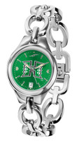 Hawaii Warriors Ladies Silver Eclipse Link AnoChrome Watch - Red Dial