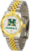 Hawaii Warriors Executive  2-Tone 23k Gold Stainless Steel Watch - White Dial (Men's or Women's)