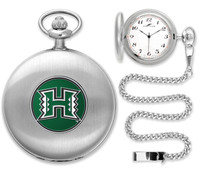 Hawaii Warriors Silver Pocket Watch w/Chian