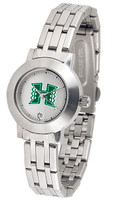 Hawaii Warriors Ladies Silver Stainless Steel Dynasty Watch - White Dial