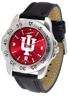 Indiana Hoosiers Sport Leather AnoChrome Watch Red Dial (Men's or Women's)