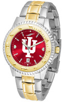 Indiana Hoosiers Competitor 2-Tone 23k Gold AnoChrome Stainless Steel Watch - Red Dial (Men's or Women's)