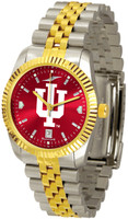 Indiana Hoosiers Executive  2-Tone 23k Gold AnoChrome Stainless Steel Watch - Red Dial (Men's or Women's)