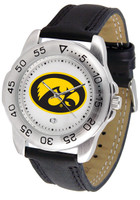 Iowa Hawkeyes Sport Leather Watch White Dial (Men's or Women's)