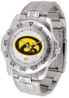 Iowa Hawkeyes Sport Stainless Steel Watch White Dial (Men's or Women's)