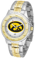 Iowa Hawkeyes Competitor 2-Tone 23k Gold Stainless Steel Watch - White Dial (Men's or Women's)