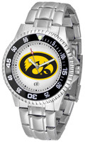 Iowa Hawkeyes Competitor Stainless Steel Watch - White Dial (Men's or Women's)