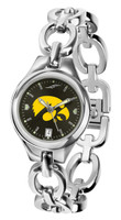 Iowa Hawkeyes Ladies Silver Eclipse Link AnoChrome Watch - Red Dial
