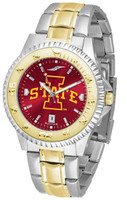 Iowa State Cyclones Competitor 2-Tone 23k Gold AnoChrome Stainless Steel Watch - Red Dial (Men's or Women's)
