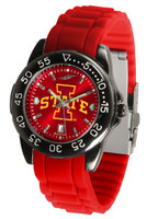 Iowa State Cyclones Fantom AC Gunmetal Sport AnoChrome Watch - Red Silicone Band