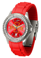 Iowa State Cyclones Sparkle AnoChrome Sport  Watch - Red Silicone Band