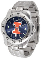Illinois Fighting Illini  Sport Stainless Steel AnoChrome Watch Red Dial (Men's or Women's)