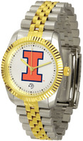 Illinois Fighting Illini  Executive  2-Tone 23k Gold Stainless Steel Watch - White Dial (Men's or Women's)