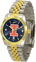 Illinois Fighting Illini  Executive  2-Tone 23k Gold AnoChrome Stainless Steel Watch - Red Dial (Men's or Women's)