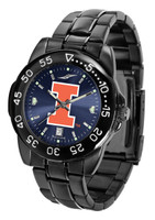 Illinois Fighting Illini  Fantom Gunmetal Sport AnoChrome Watch - Red Dial (Men's or Women's)