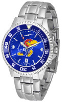 Kansas Jayhawks  Competitor Stainless Steel AnoChrome - Color Dial (Men's or Women's)
