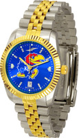 Kansas Jayhawks  Executive  2-Tone 23k Gold AnoChrome Stainless Steel Watch - Color Dial (Men's or Women's)