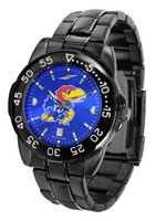 Kansas Jayhawks  Fantom Gunmetal Sport AnoChrome Watch - Color Dial (Men's or Women's)