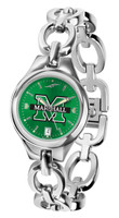 Marshall Thundering Herd  Ladies Silver Eclipse Link AnoChrome Watch - Red Dial