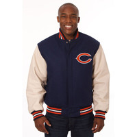 *Chicago Bears Heavyweight Leather and Wool Jacket
