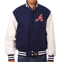 Atlanta Braves MLB Mens Heavyweight Wool and Leather Jacket
