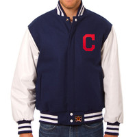Cleveland Indians MLB Mens Heavyweight Wool and Leather Jacket