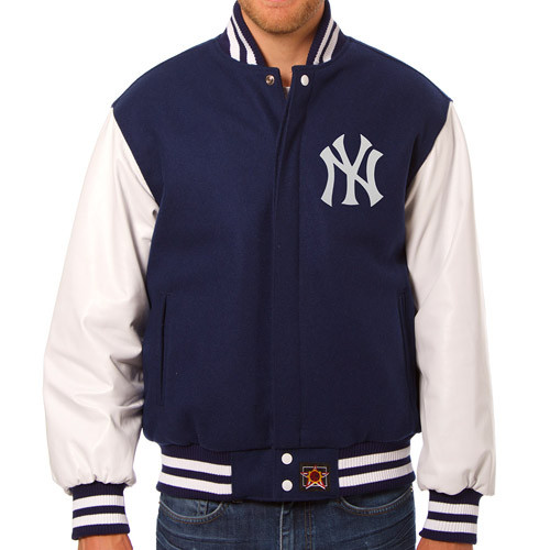 New York Yankees MLB Mens Heavyweight Wool and Leather Jacket