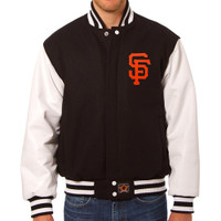 San Francisco Giants MLB Mens Heavyweight Wool and Leather Jacket