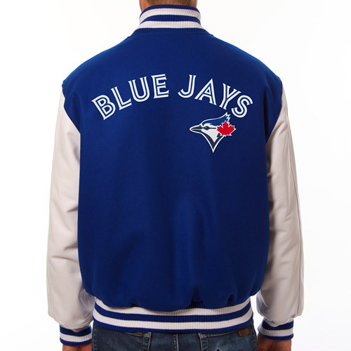 Toronto Blue Jays MLB Mens Heavyweight Wool and Leather Jacket