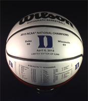 Duke Blue Devils 2015 NCAA Championship Leather Basketball LE 5000