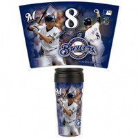 Milwaukee Brewers 16oz Travel Mug