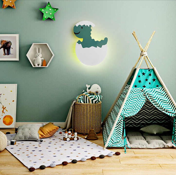 Modern LED Wall Light Acrylic Metal Cartoon Shape Cute Children's Bedroom