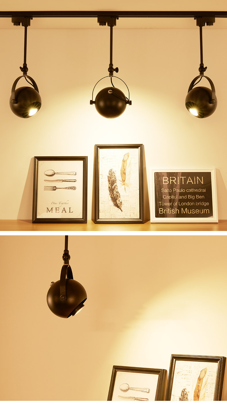 Modern Led Track Light 3pcs Loft Aluminum Ball Shape Cloth Shops