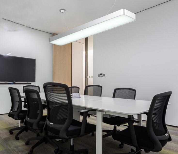 LED Aluminum Hanging Line Lamps Rounded Office Commercial Building Project Lighting