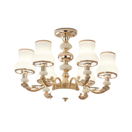 QUILA Glass Chandelier Light for Living Room & Bedroom - Modern Style
