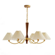 WALTER Brass Chandelier Light for Living Room & Bedroom - Vintage Style