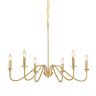 MILA Metal Chandelier Light for Dining Room, Bedroom & Living Room - American Style