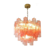 ANNABEL Glass Chandelier Light for Bedroom, Living & Dining Room - French Style