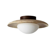 BESS Yellow Travertine Ceiling Light for Living Room, Bedroom & Study - Wabi-Sabi Style