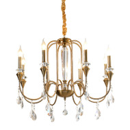 SCARLETT Glass Chandelier Light for Living Room, Bedroom & Dining Room - Neo-French Style