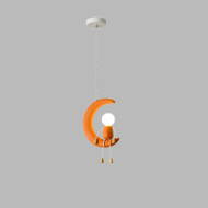 EUDORA Resin Moon Pendant Light for Bedroom, Living Room & Kid's Room - Modern Style